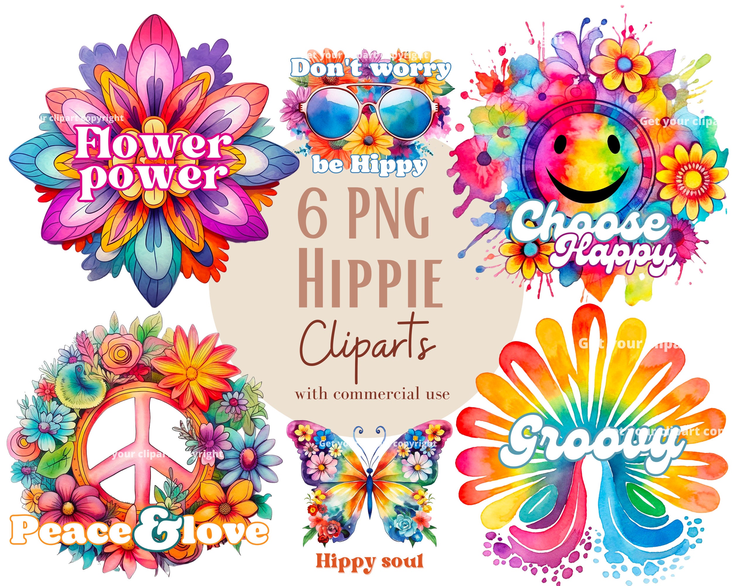 Hippie Png 6 Image - Transparent Background Hippy Clipart,Hippie