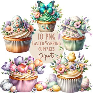 Easter and Spring Clipart Bundle, Spring Graphics, Easter Png Designs ...