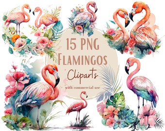 Flamingo png clipart, for flamingo print or other creative project, Flamingo clipart, tropical clipart, tropical bouquet, summer clipart