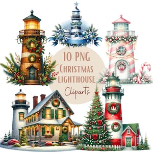 Images de phares de Noël, Images PNG de phares de Noël pour vos projets créatifs ou professionnels, usage commercial inclus