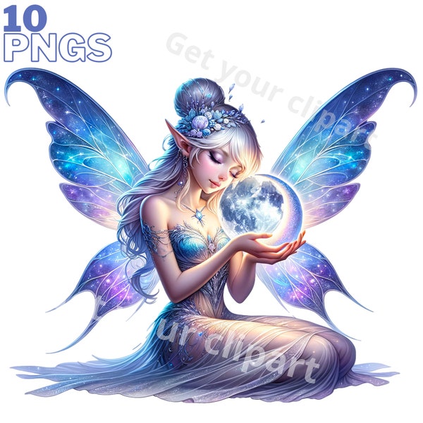 Celestial fairy clipart, fantasy graphics, Etheral clipart, Celestial fairy PNG transparent background, With commercial use