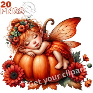 Ensemble d'illustrations de gnomes d'Automne, clipart d'Automne et de citrouilles pour tous vos projets créatifs, usage commercial inclus