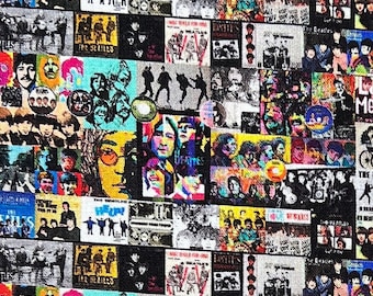 Beatles Album Print 100% Cotton Fabric