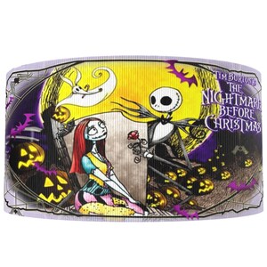 Jack Skellington Nightmare Halloween 1" or 1.5" Grosgrain Ribbon