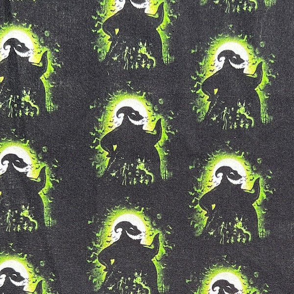 Good versus Evil Nightmare Jack Skellington Oogie Boogie Print 100% Cotton Fabric | Fat Quarter | Tumbler