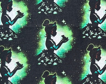 Le bien contre le mal La princesse et la grenouille Tiana impression tissu 100 % coton