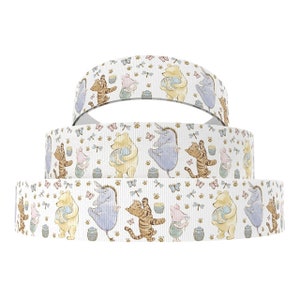 Classic Winnie the Pooh 1" or 1.5" Grosgrain Ribbon
