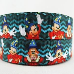 Fantasia Sorcerer Mickey Mouse 1" Grosgrain Ribbon