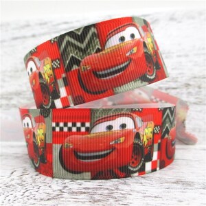 Cars Lightning McQueen 1" Grosgrain Ribbon