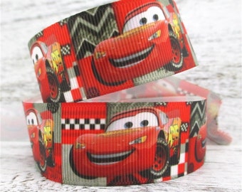 Cars Lightning McQueen 1" Grosgrain Ribbon