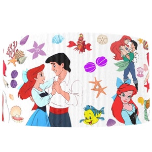 Little Mermaid Ariel and Prince Eric 1.5" Grosgrain Ribbon