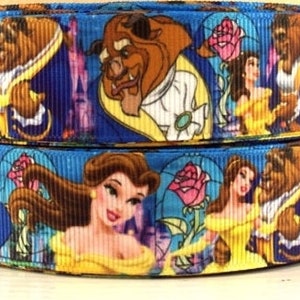 Beauty and the Beast Forever Rose 1" Grosgrain Ribbon