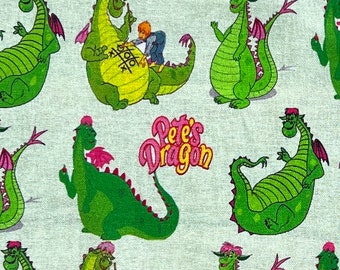 Pete's Dragon Print 100% Cotton Fabric