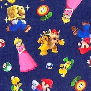 Super Mario Brothers Print 100% Cotton Fabric