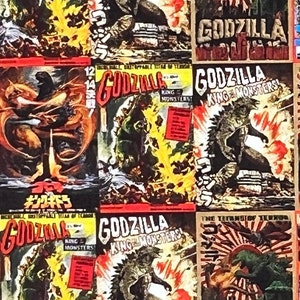 Godzilla Print 100% Cotton Fabric
