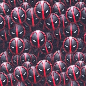 Superhero Deadpool 100% Cotton Fabric