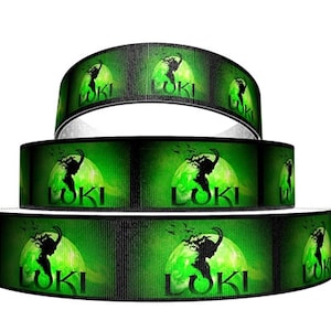 Thor Loki 1" or 1.5" Grosgrain Ribbon