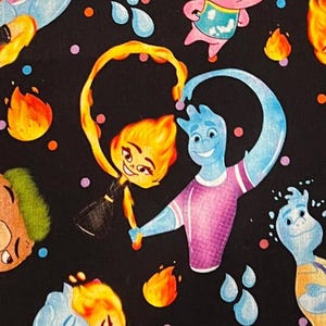 Disney Elemental Print 100% bomullstyg