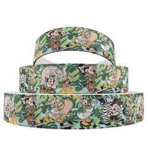 Safari Mickey and Friends 5/8" Grosgrain Ribbon