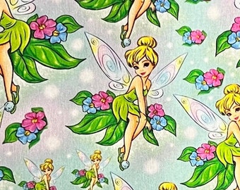 Peter Pan Tinker Bell Print 100% Cotton Fabric | Fat Quarter | Tumbler