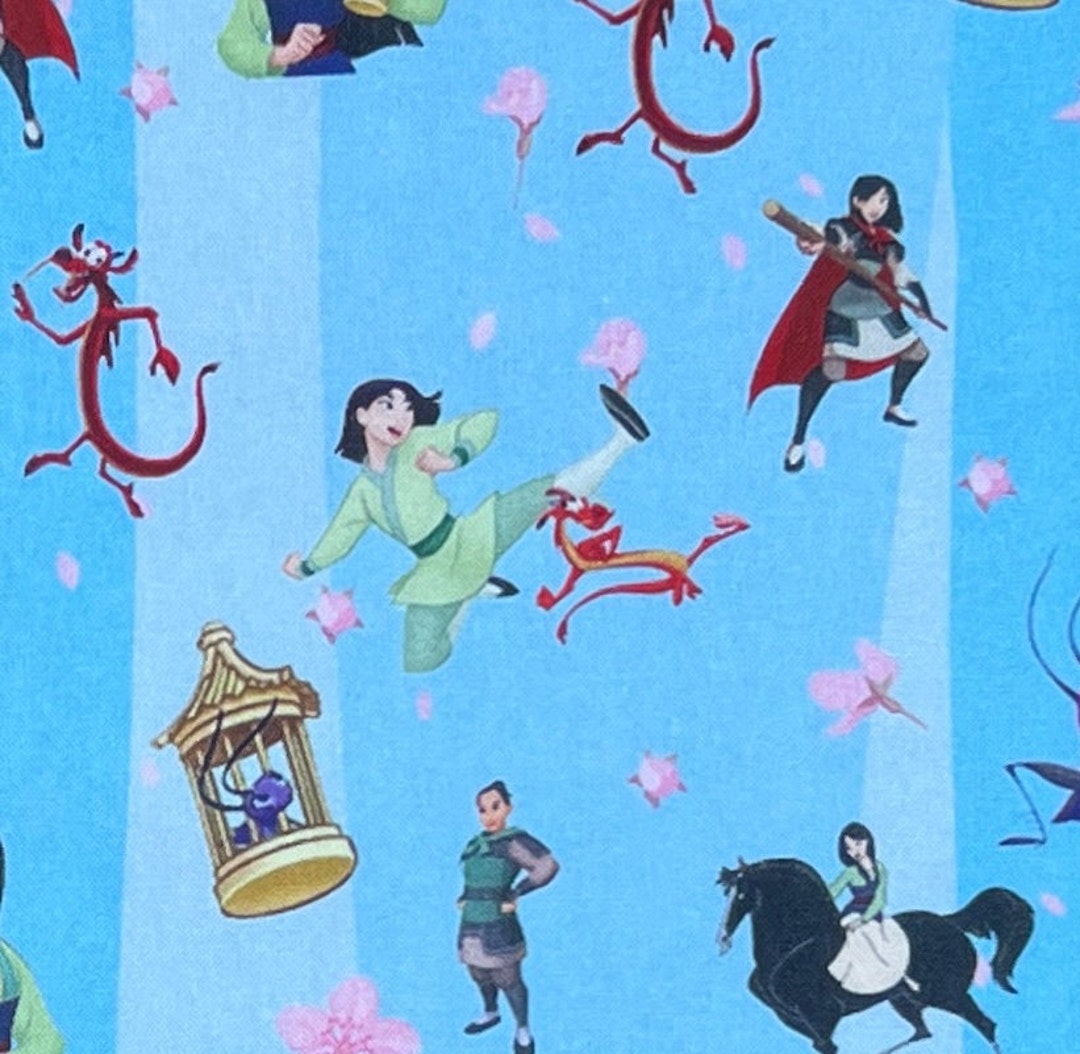 Mulan Print 100% Cotton Fabric - Etsy