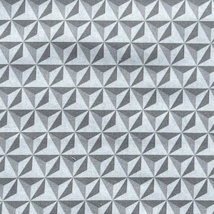 Peut inclure: Un motif géométrique sans couture de formes grises qui créent un effet 3D. Le motif est composé de triangles et de carrés répétés.