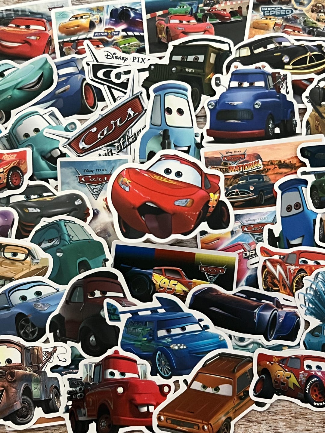 Disney Cars Stickers -- Waterproof -- Laptop, Hydro Flask, Scrapbooking ...