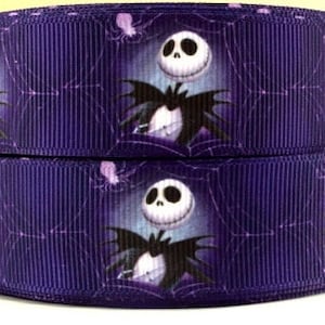 Jack Skellington Nightmare Before Christmas 1" Grosgrain Ribbon