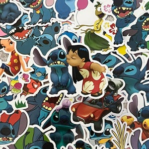 Lilo and Stitch Stickers -- Waterproof -- Laptop, Hydro Flask, Scrapbooking, Journaling, Luggage, Skateboard, Diary, Phone Case