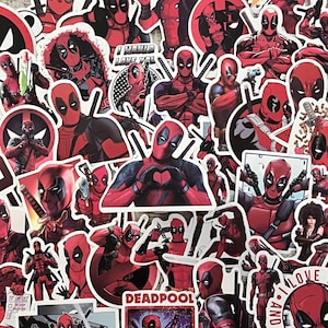 Deadpool Stickers -- Waterproof -- Laptop, Hydro Flask, Scrapbooking, Journaling, Luggage, Skateboard, Phone Case