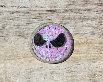 Nightmare Halloween Jack Skellington Acrylic Shakers | Hair Bow Center, Key Ring, Scrapbook Embellishment