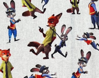 Zootopia Print 100% Cotton Fabric