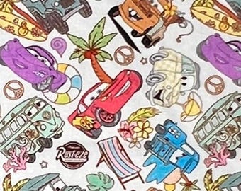 Cars Lightning McQueen Print 100% Cotton Fabric | Fat Quarter | Tumbler