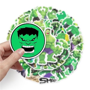 The Hulk Stickers -- Waterproof -- Laptop, Hydro Flask, Scrapbooking, Journaling, Luggage, Skateboard, Diary, Phone Case