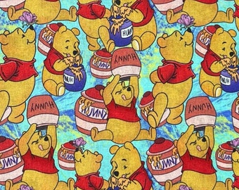 Tela 100% algodón con estampado de Winnie the Pooh Hunny Pot