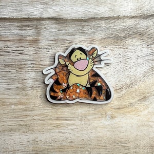 Winnie the Pooh Tigger Acrylic Shakers | Hair Bow Center, Key Ring, Scrapbook Embellishment