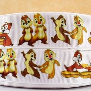 Chip and Dale 1" Grosgrain Ribbon