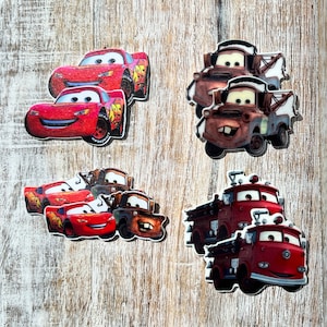 ディズニーのカーズ フラットバック レジン | ライトニング マックィーン、タウメーター、レッド | ヘア ボウ センター、キー リング、スクラップブックの装飾