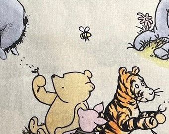Classic Winnie the Pooh Print 100% Cotton Fabric | Fat Quarter | Tumbler