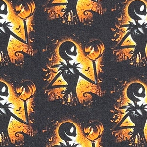 Good versus Evil Nightmare Jack Skellington Print 100% Cotton Fabric