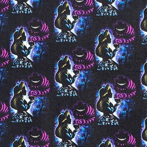 Good versus Evil Alice in Wonderland Print 100% Cotton Fabric