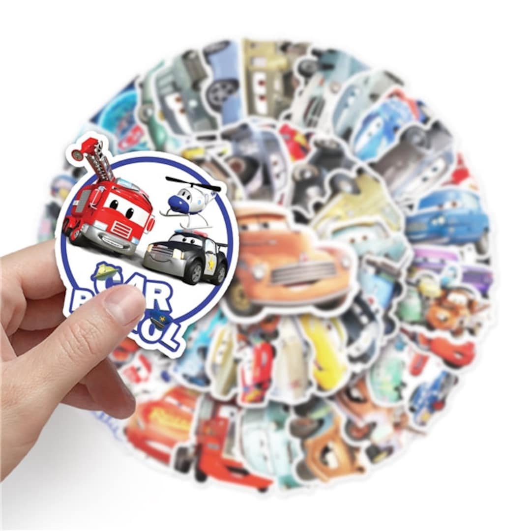 Disney Cars Stickers -- Waterproof -- Laptop, Hydro Flask, Scrapbooking ...