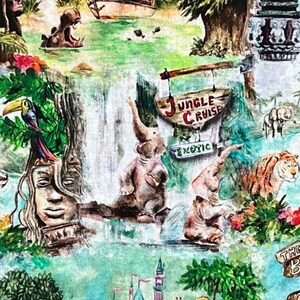 Jungle Cruise Back Side of Water Print 100% Cotton Fabric