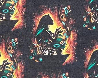 18" x 10"  Remnant Good versus Evil Pocahontas Print 100% Cotton Fabric