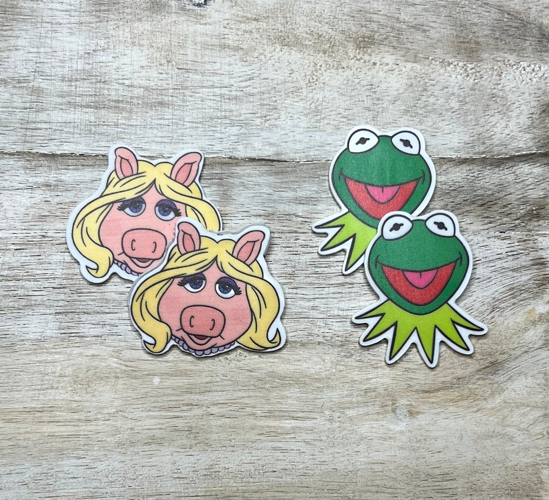 Muppets Flat Back Resin | Kermit the Frog, Miss Piggy | Hair Bow Center ...