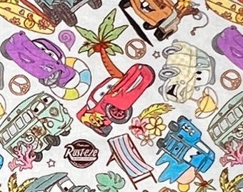 Cars Lightning McQueen Print 100% Cotton Fabric