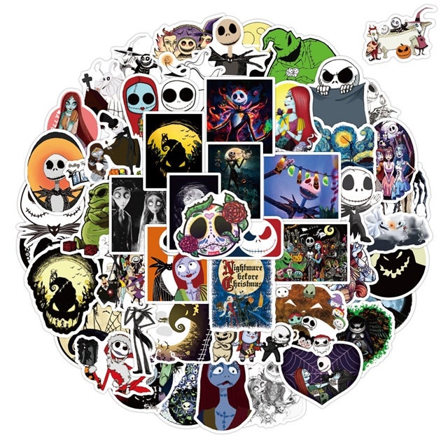 Jack Sticker Jack Skellington Stickers -- Waterproof -- Laptop, Hydro Flask ...