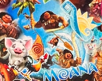 Moana, Pua e Hei Hei stampa tessuto 100% cotone