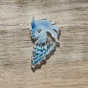 Raya and the Last Dragon Sisu Acrylic Shakers | Hair Bow Center, Key Ring, Scrapbook Embellishment