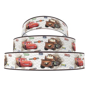 Cars Lightning McQueen and Tow Mater 1" or 1.5" Grosgrain Ribbon